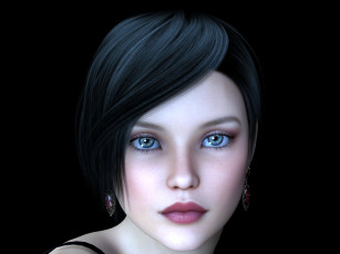 Картинка 3д+графика портрет+ portraits взгляд фон девушка