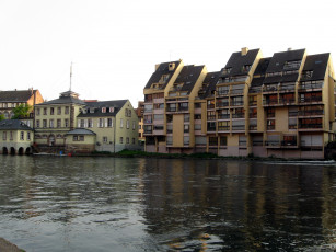 Картинка города страсбург+ франция река дома