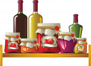 Картинка векторная+графика еда+ food варенье напитки