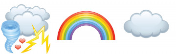 Картинка векторная+графика природа+ nature радуга облака