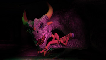 Картинка 3д+графика эльфы+ elves эльфийка взгляд дракон фон