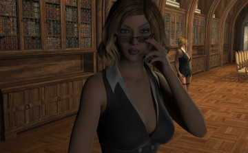 Картинка 3д+графика люди+ people интерьер фон взгляд девушка