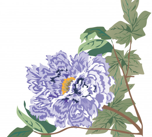 Обои картинки фото векторная графика, цветы , flowers, ветка, цветы, листья