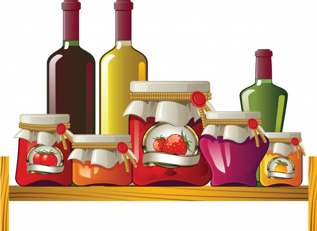 Обои картинки фото векторная графика, еда , food, варенье, напитки