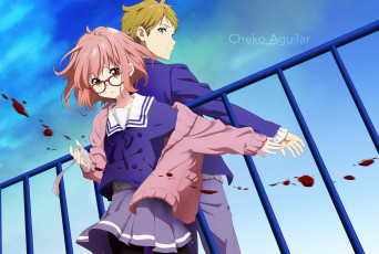 Картинка аниме kyoukai+no+kanata двое