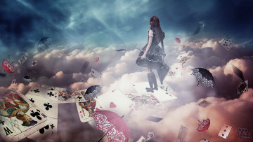 Картинка разное компьютерный+дизайн карты облако фон зонт девушка