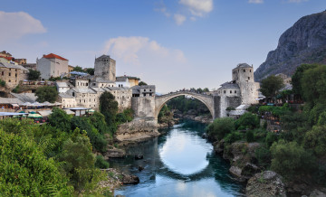 Картинка города -+мосты мост река