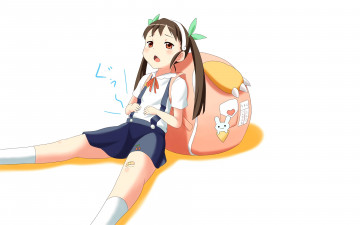 Картинка аниме bakemonogatari девушка фон взгляд