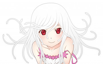 Картинка аниме bakemonogatari девушка фон взгляд