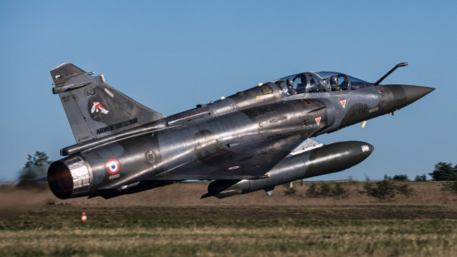 Обои картинки фото dassault mirage 2000d, авиация, боевые самолёты, истребитель