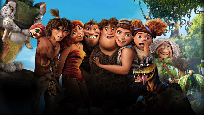 Обои картинки фото мультфильмы, the croods, персонажи