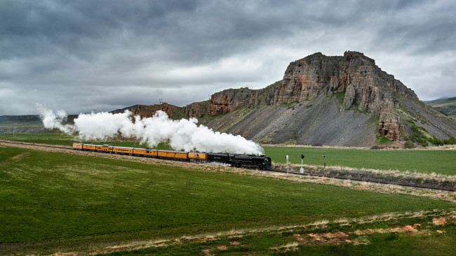 Обои картинки фото техника, паровозы, локомотив, состав