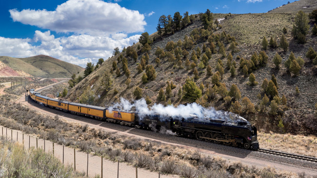 Обои картинки фото техника, паровозы, локомотив, состав