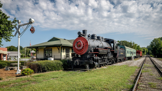 Обои картинки фото техника, паровозы, локомотив, состав