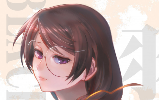 Обои картинки фото аниме, bakemonogatari, фон, взгляд, девушка