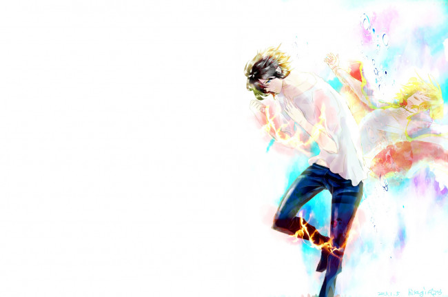 Обои картинки фото аниме, howl`s moving castle, пара