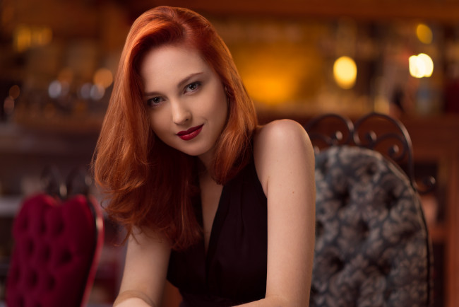 Обои картинки фото девушки, -unsort , рыжеволосые и другие, взгляд, лицо