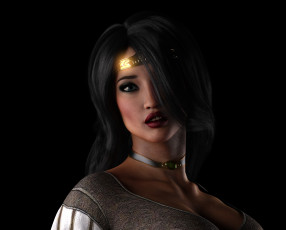 Картинка 3д+графика люди+ people девушка взгляд фон