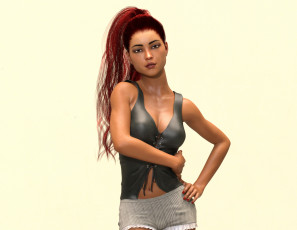 Картинка 3д+графика люди+ people фон взгляд девушка