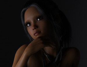 Картинка 3д+графика портрет+ portraits взгляд фон девушка