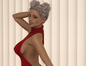 Картинка 3д+графика люди+ people девушка взгляд фон