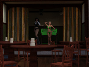 Картинка 3д+графика люди+ people девушка взгляд фон