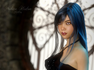 Картинка 3д+графика люди+ people девушка взгляд фон