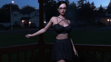 Картинка 3д+графика люди+ people девушка фон взгляд