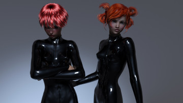 Картинка 3д+графика люди+ people девушки фон взгляд