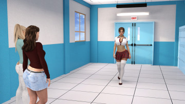 Картинка 3д+графика люди+ people фон взгляд девушки