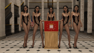 Картинка 3д+графика люди+ people фон взгляд девушки