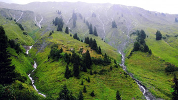 Картинка природа пейзажи горы деревья реки