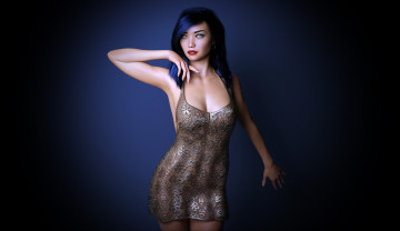 Картинка 3д+графика люди+ people фон взгляд девушка