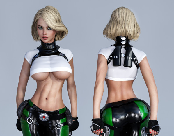 Обои картинки фото 3д графика, люди , people, взгляд, фон, девушка