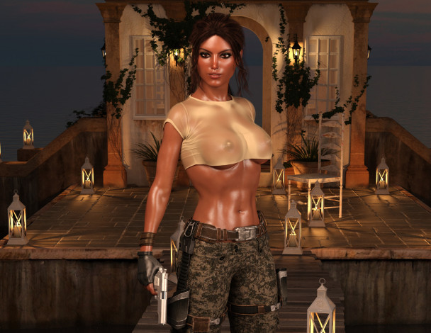 Обои картинки фото 3д графика, фантазия , fantasy, девушка, взгляд, фон