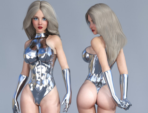 Обои картинки фото 3д графика, люди , people, фон, взгляд, девушка