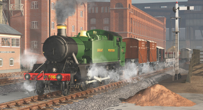 Обои картинки фото техника, 3d, поезд, вагоны