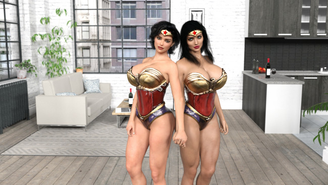 Обои картинки фото 3д графика, фантазия , fantasy, взгляд, фон, девушки