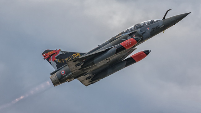 Обои картинки фото dassault mirage 2000d, авиация, боевые самолёты, ввс