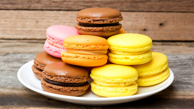 Обои картинки фото еда, макаруны, лакомство, ассорти