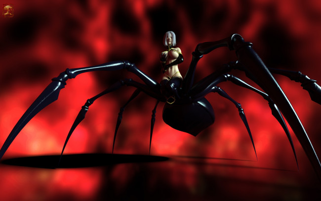 Обои картинки фото 3д графика, существа , creatures, фон, взгляд, девушка