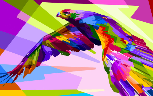 Обои картинки фото векторная графика, птицы , птицы, орел, фон