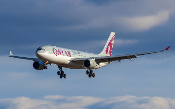 Картинка airbus+a330 авиация пассажирские+самолёты airbus a330 4k голубое небо летящий в небе авиалайнер пассажирские самолеты