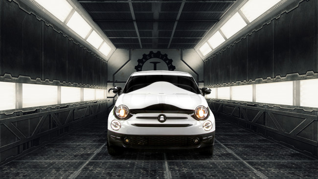 Обои картинки фото автомобили, fiat, 500, stormtrooper