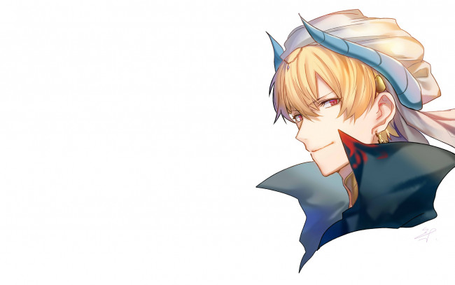 Обои картинки фото аниме, fate, stay night,  grand order,  apocrypha, caster, gilgamesh