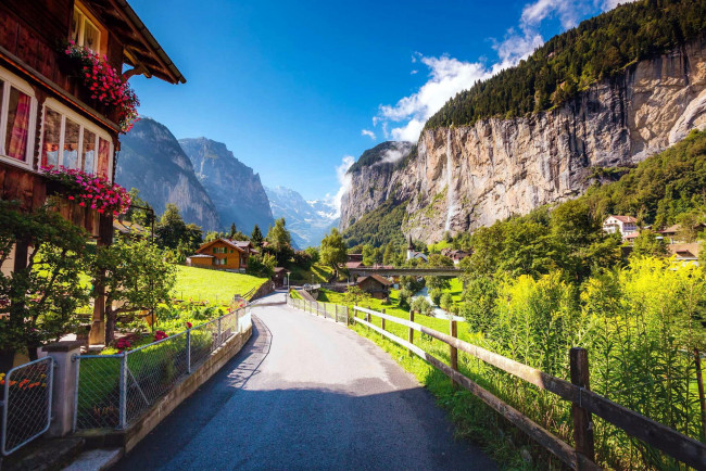 Обои картинки фото lauterbrunnen, switzerland, города, - улицы,  площади,  набережные