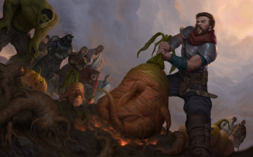 Картинка рисованное комиксы персонажи мандрагора тыква