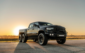 Картинка автомобили dodge front black hennessey ram 6x6 2022 trx mammoth 1000