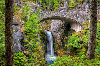 Картинка christine+falls washington+state города -+мосты christine falls washington state