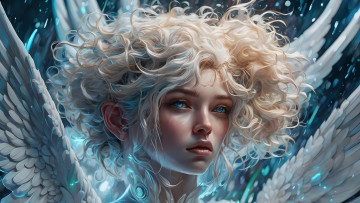 Картинка фэнтези ангелы нейросети графика нейроарт ai art нейронные сети рисунки нейро искусство нейрографика graphics neuroart neural networks drawings neuro neurography